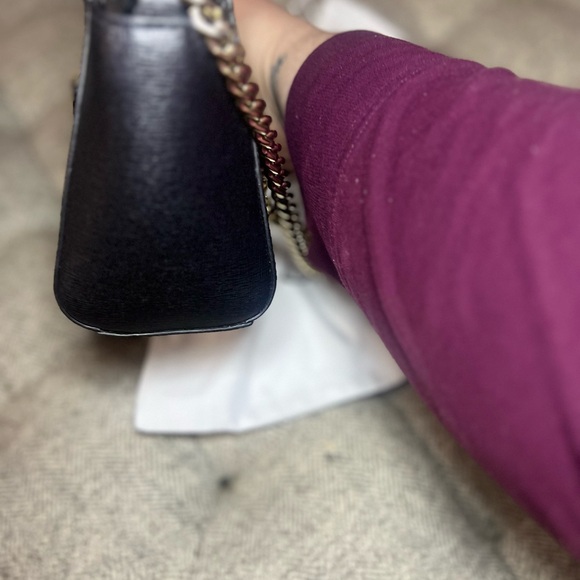 XSOLDX Furla Black Leather Mini Crossbody Bag W/ dust bag - Picture 10 of 11